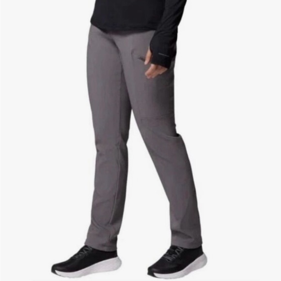 Columbia Pants - Columbia Women's Fleece Lined Active Fit Straight Leg Pants in Black.